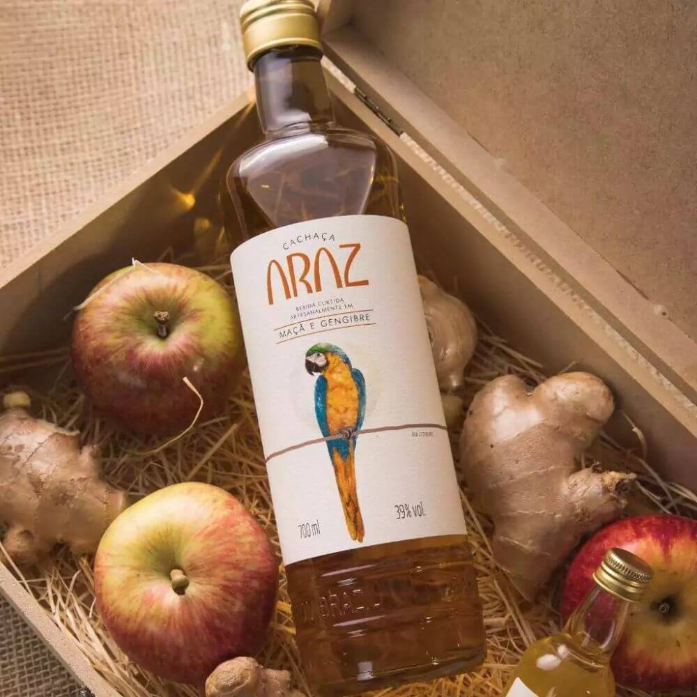 Cachaça Maça e Gengibre 700ML Araz - Imagem 2