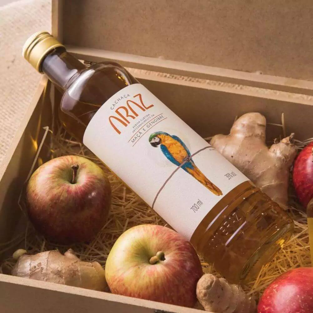 Cachaça Maça e Gengibre 700ML Araz - Imagem 3